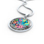 AG2408041 My Mind Still Talks To You Blue Butterflies Flower Luxury Necklace with Back Engraving