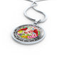 AG2408049 My Mind Still Talks To You Red Cardinals Flower Luxury Necklace with Back Engraving