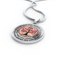 My Mind Still Talks To You Butterfly Orange Pink Circle Tree Of Life PT0045 Luxury Necklace with Back Engraving
