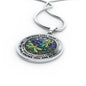 AG2508060 My Mind Still Talks To You Dragonflies Flower Luxury Necklace with Back Engraving