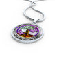 AG1308012 My Mind Still Talks To You Purple Butterflies Tree Of Life Luxury Necklace with Back Engraving