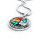 AG2008008 My Mind Still Talks To You Turquoise Butterflies Four Seasons Tree Of Life Luxury Necklace with Back Engraving