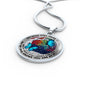 AG2008036 My Mind Still Talks To You Blue Butterflies Tree Of Life Luxury Necklace with Back Engraving