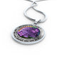AG2208027 My Mind Still Talks To You Purple Butterflies Tree Of Life Luxury Necklace with Back Engraving