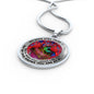 AG2608043 My Mind Still Talks To You Red Cardinals Flower Luxury Necklace with Back Engraving