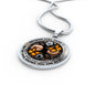 AG1508012 My Mind Still Talks To You Orange Monarch Butterflies Tree Of Life Luxury Necklace with Back Engraving
