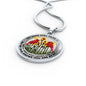 AG2508050 My Mind Still Talks To You Red Cardinals Flower Luxury Necklace with Back Engraving