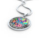 AG2408040 My Mind Still Talks To You Purple Butterflies Flower Luxury Necklace with Back Engraving