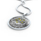 B0706039 My Mind Still Talks To You Six Yellow Butterflies And Metal Tree Of Life Luxury Necklace with Back Engraving