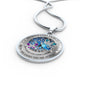 My Mind Still Talks To You Purple And Turquoise Butterflies Tree Of Life SP2209013 Luxury Necklace with Back Engraving