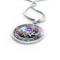 AG2908078 My Mind Still Talks To You Dragonflies Flower Luxury Necklace with Back Engraving