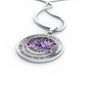 My Mind Still Talks To You Purple Butterflies Tree Of Life SP2209012 Luxury Necklace with Back Engraving