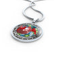 AG2408052 My Mind Still Talks To You Red Cardinals Flower Luxury Necklace with Back Engraving