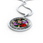 AG2608036 My Mind Still Talks To You Purple Butterflies Flower Luxury Necklace with Back Engraving