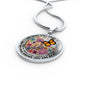 AG2208047 My Mind Still Talks To You Orange Monarch Butterflies Flower Luxury Necklace with Back Engraving