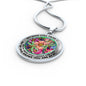 AG2408066 My Mind Still Talks To You Dragonflies Flower Luxury Necklace with Back Engraving
