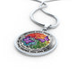 AG2408025 My Mind Still Talks To You Purple Butterflies Four Seasons Flower Luxury Necklace with Back Engraving