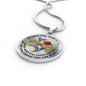 JL2107010 My Mind Hummingbird Rose Infinity Golden Luxury Necklace with Back Engraving