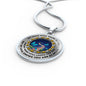 JL1407006 My Mind Still Talks To You Turquoise Butterflies Stairway To Heaven And Gold Wings Luxury Necklace with Back Engraving
