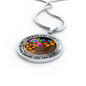 AG2408027 My Mind Still Talks To You Orange Monarch Butterflies Flower Luxury Necklace with Back Engraving