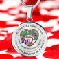 POLVSH0055 Purple Butterfly Green Heart Tree Of Life My Mind Still Talks To U Luxury Necklace with Back Engraving