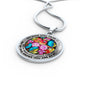 AG2808017 My Mind Still Talks To You Blue Butterflies Flower Luxury Necklace with Back Engraving