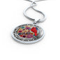 AG2208058 My Mind Still Talks To You Red Cardinals Flower Luxury Necklace with Back Engraving