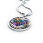 SP0509019 My Mind Still Talks To You Purple Butterflies Broken Heart Luxury Necklace with Back Engraving