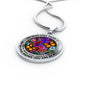AG2608011 My Mind Still Talks To You Orange Monarch Butterflies Flower Luxury Necklace with Back Engraving