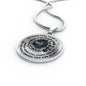 JL1707002 My Mind Green Hummingbirds Sunflower And Paws Luxury Necklace with Back Engraving