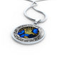 B0706014 My Mind Still Talks To You Blue Butterflies Tree Of Life Luxury Necklace with Back Engraving