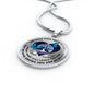 JL2207021 My Mind Still Talks To You Blue Butterflies Tree Of Life Heart Wings With Galaxy Luxury Necklace with Back Engraving