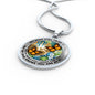 AG2408033 My Mind Still Talks To You Orange Monarch Butterflies Flower Luxury Necklace with Back Engraving