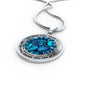 AG2108026 My Mind Still Talks To You Blue Butterflies Tree Of Life Luxury Necklace with Back Engraving