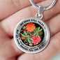 AG2908077 My Mind Still Talks To You Dragonflies Flower Luxury Necklace with Back Engraving