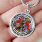 AG2608047 My Mind Still Talks To You Red Cardinals Flower Luxury Necklace with Back Engraving