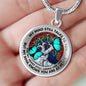 AG2008007 My Mind Still Talks To You Turquoise Butterflies Rainbow Tree Of Life Luxury Necklace with Back Engraving