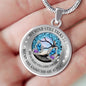 My Mind Still Talks To You Turquoise Butterflies Moon Tree Of Life SP2209003 Luxury Necklace with Back Engraving
