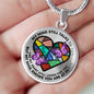 SP0109025 My Mind Still Talks To You Purple Butterflies Broken Heart Luxury Necklace with Back Engraving