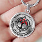 AG0608083 My Mind Still Talks To You Red Cardinals Black Celtic Knot Tree Of Life Luxury Necklace with Back Engraving