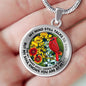 AG2908067 My Mind Still Talks To You Red Cardinals Flower Luxury Necklace with Back Engraving