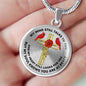 JL2107005 My Mind Still Talks To You Red Cardinals Rose Double Cross Luxury Necklace with Back Engraving