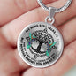 AG0608131 My Mind Still Talks To You Hummingbirds Black Celtic Knot Tree Of Life Luxury Necklace with Back Engraving