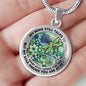 AG2208071 My Mind Still Talks To You Dragonflies Flower Luxury Necklace with Back Engraving
