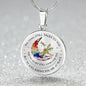 POLVSH0013 Dragonfly Moon Chakra My Mind Talks To You Luxury Necklace with Back Engraving