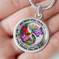 AG2108010 My Mind Still Talks To You Purple Butterflies Yin Yang Tree Of Life Luxury Necklace with Back Engraving