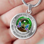 My Mind Still Talks To You Turquoise Butterflies Celtic Tree Of Life And Moon SP1909037 Luxury Necklace with Back Engraving