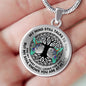AG0608134 My Mind Still Talks To You Hummingbirds Black Celtic Knot Tree Of Life Luxury Necklace with Back Engraving