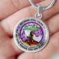 AG1308012 My Mind Still Talks To You Purple Butterflies Tree Of Life Luxury Necklace with Back Engraving