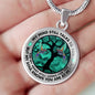 AG1308058 My Mind Still Talks To You Hummingbirds Tree Of Life Luxury Necklace with Back Engraving